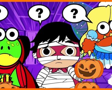 Trick or treating on halloween in haunted House with Ryan | Cartoon animation for Kids!!!