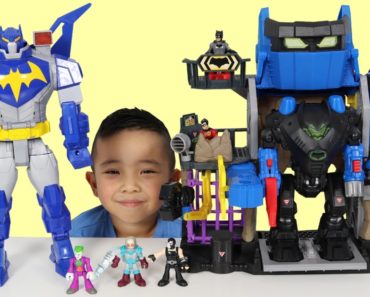 Robo Batcave Playset Kids Toy Unboxing And Playing With Batman Robin Joker Ckn Toys