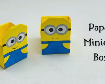 How To Make Easy Paper Minions Box For Kids / Nursery Craft Ideas / Paper Craft Easy / KIDS crafts