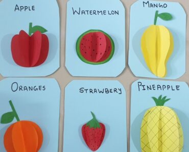 3D FRUITS paper craft | 3d fruits making for kids | kids craft ideas | 3d paper fruits|