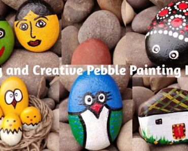 5 Easy Stone Art Ideas For Kids| DIY Pebble Craft Ideas| DIY Rock Painting Craft Ideas| Stone Art 01