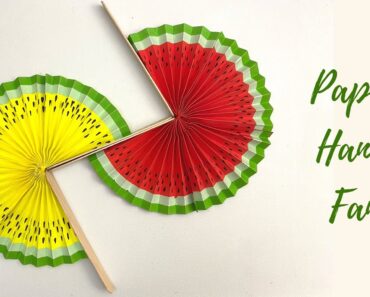 DIY PAPER HAND FAN / Paper Crafts For School / Paper Craft / Easy kids craft ideas / Paper Craft New