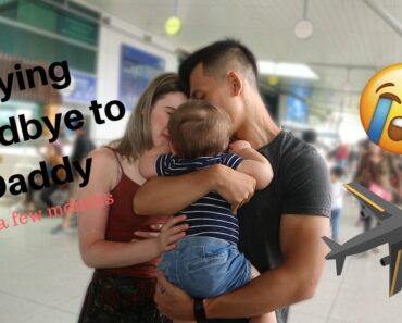 BABY SAYING GOODBYE TO DADDY || LONG DISTANCE PARENTING || TRIGGER WARNING: Gets Emotional