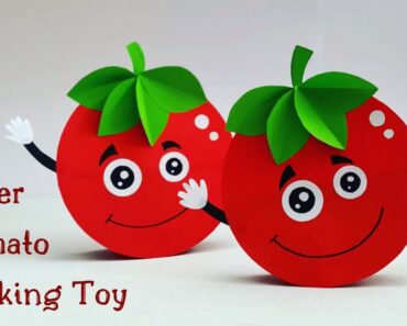How To Make Easy Paper Tomato Toy  For Kids / Nursery Craft Ideas / Paper Craft Easy / KIDS crafts