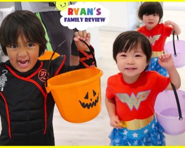 Trick Or Treat Pretend Play with Ryan's Family Halloween Special!