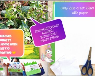 Easy kids craft ideas 💡 with Paper|Schneeglöckchen Blumen|Snowdrops|Bunga Simpul.