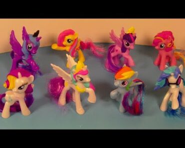 2014 MY LITTLE PONY SET OF 8 McDONALD'S HAPPY MEAL KIDS TOY'S VIDEO REVIEW