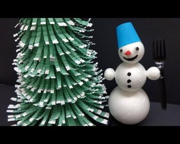 Recycled Crafts Ideas for Kids: Christmas Tree DIY out of Plastic Bottles