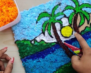 Landscape Scenery for kids using woolen |  DIY | Craft Ideas for school competition | School Project