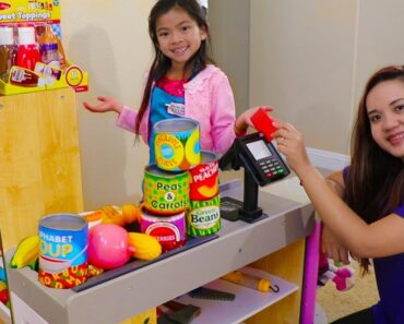 Emma Pretend Play Shopping with Giant Grocery Store Super Market Toy