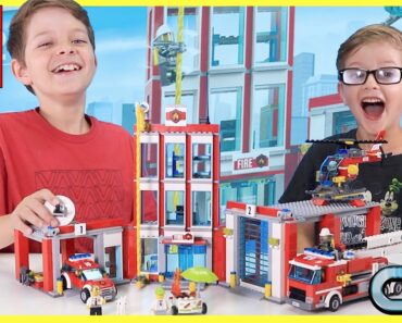 Lego CITY Fire Station Unboxing Build Review PLAY #60110 KIDS TOY