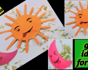 Paper craft/gifts ideas for kids/DIY paper craft ideas/DIY paper sun moon craft/gift ideas/kids gift