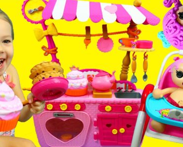 New Pretend Play Kitchen With a Lalaloopsy Magic Kitchen Toy Review Kids Toys