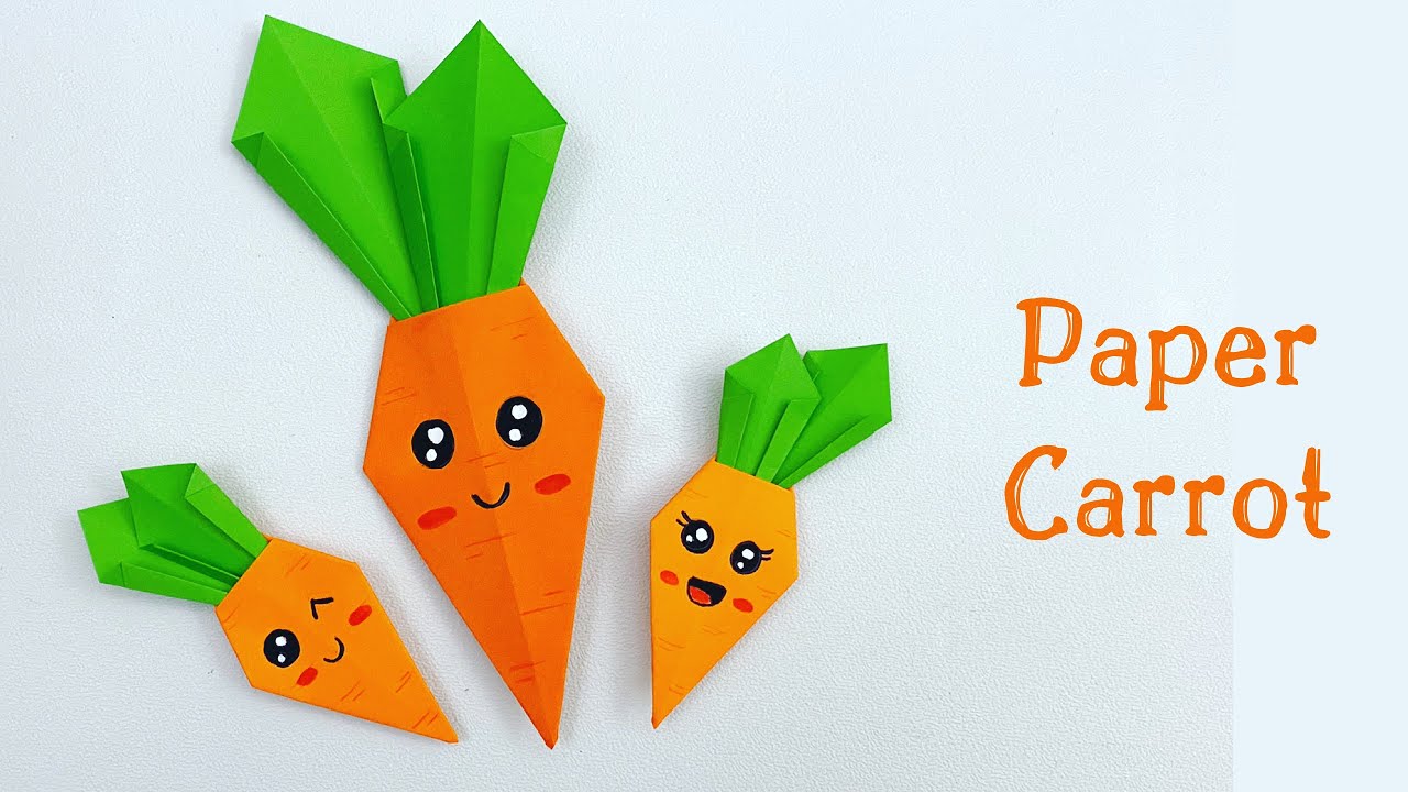 How To Make Easy Paper CARROT For Kids / Nursery Craft Ideas / Paper