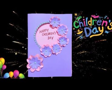 children's day card |handmade greeting cards | happy children's day paper craft | childrens day card