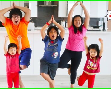 Kids Exercise Body Parts song Dance Challenge with Ryan's World