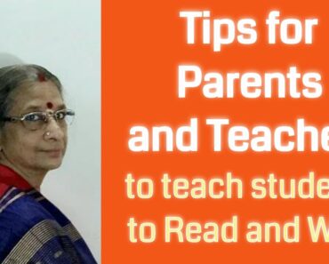 Guide for Parents and Elders to teach kids to Read and Write