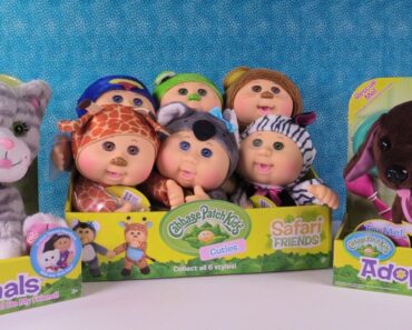 Cabbage Patch Kids Cuties & Adoptimals Pets Plush Baby Doll Toy Review | PSToyReviews