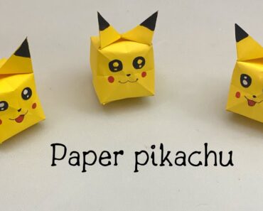 Origami PIKACHU | Paper Pikachu | Easy Paper Crafts | Simple Crafts For Kids | Nursery Craft Ideas