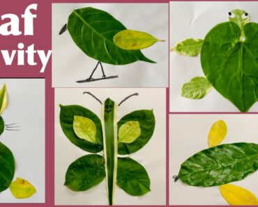 Leaf animals for kids|leaf activity|leaf craft ideas for kids|easy leaf activity for kids learning