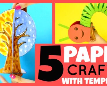 5 Paper Crafts for Kids With Templates – paper crafts ideas for kids