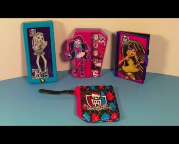 2013 MONSTER HIGH SET OF 4 McDONALD'S HAPPY MEAL KID'S TOY'S VIDEO REVIEW