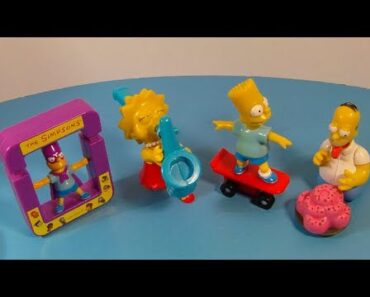 1997 THE SIMPSONS SET OF 4 SUBWAY KID'S PAK TOY'S VIDEO REVIEW