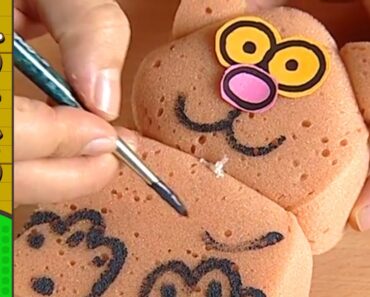 Crafts Ideas for Kids – Sponge Teddy | DIY on BoxYourSelf