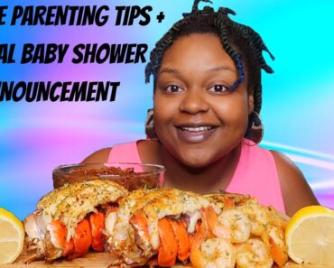 LOBSTER TAILS + BLACK BEAN NOODLES MUKBANG + VIRTUAL BABY SHOWER ANNOUNCEMENT + PARENTING TIPS