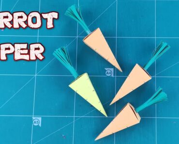 How to make paper carrots step by step | Kids craft ideas for boys and girls kids | Origami carrot