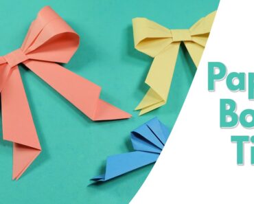Easy Origami for Kids – Paper Bow Tie, Simple Paper Craft Idea for Kids