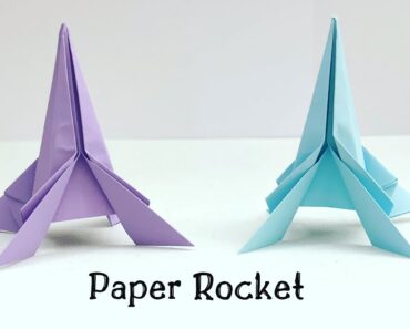 How To Make Easy Paper Rocket Toy For Kids / Nursery Craft Ideas / Paper Craft Easy / KIDS crafts