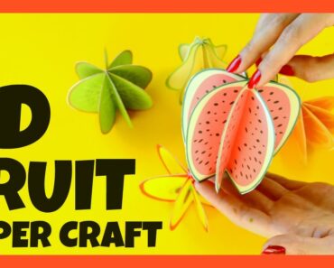 3D Fruit Paper Craft for Kids – paper craft ideas