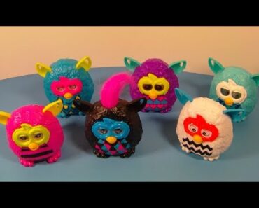 2013 FURBY BOOM SET OF 6 McDONALD'S HAPPY MEAL KID'S TOY'S VIDEO REVIEW