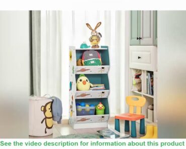 UK#Review ➤ SONGMICS Kids Toy Storage Unit3-Tier Toy Organiser for ChildrenStanding Cabinet for Nur