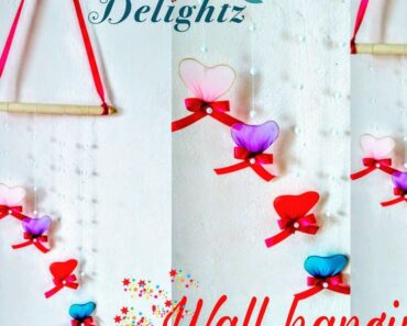How to do wall hanging craft ideas for kids/ simple and easy decor for beginners- by crafty delightz