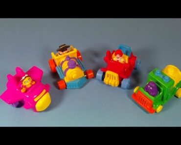 1991 CRAZY VEHICLES SET OF 4 McDONALD'S HAPPY MEAL KID'S TOY'S VIDEO REVIEW