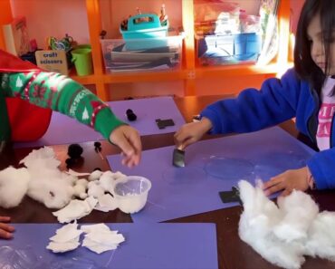 At home kids activities: SNOWMAN craft ideas for toddlers, preschoolers and kids