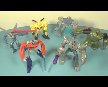 2013 TRANSFORMERS PRIME SET OF 6 McDONALD'S HAPPY MEAL KID'S TOY'S VIDEO REVIEW