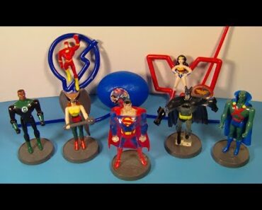 2002 DC JUSTICE LEAGUE SET OF 8 SUBWAY KID'S MEAL TOY'S VIDEO REVIEW