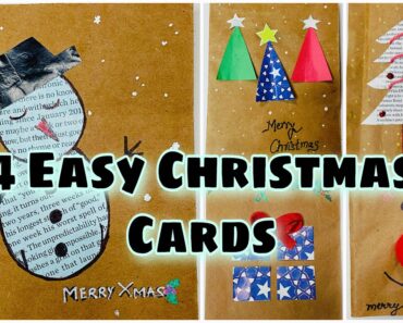 Easy Christmas Greeting Cards | Handmade Xmas Cards for Kids |Christmas Craft | DIY Holiday Cards