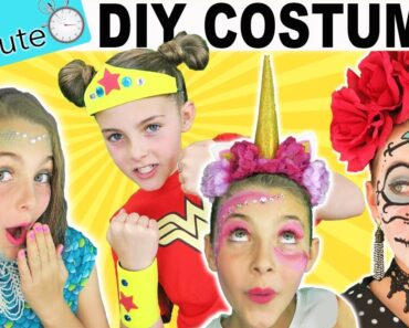 Last Minute DIY Halloween Costumes | Mermaid Unicorn Wonder Woman | Kids Cooking and Crafts