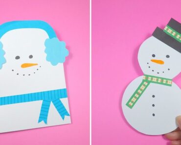 3 Easy Snowman Christmas Card Ideas | Christmas Craft for Kids