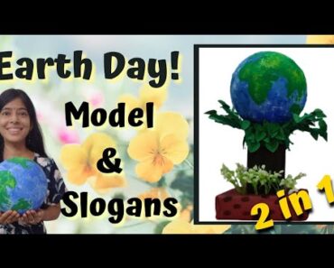 Earth Day Best out of Waste Craft Activity Ideas for Kids | Plastic Bottle Model Making and Slogans