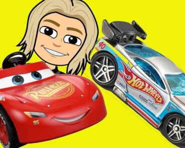 DISney Cars Lighting McQueen in Frozen Hot Wheels Cars Racing Real Kids Indoor Playground