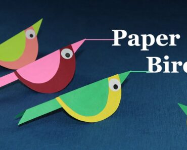 Paper Crafts for Kids – How to Make Paper Bird (Very Easy)