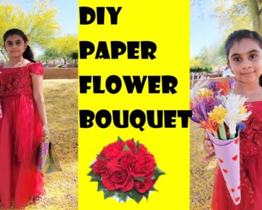 How To Make Easy Paper bouquet for Kids / Nursery Craft Ideas /Paper Craft /KIDS crafts |Episode:122