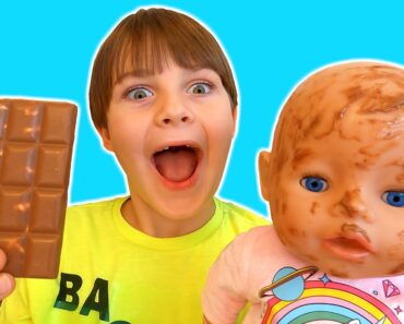 Pretend Play with Baby Nastya | Timko plays as a good parent for his sister