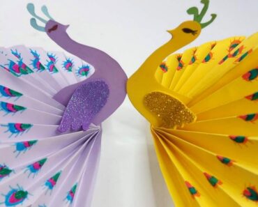 DIY Paper Origami Peacock/Easy Paper Origami Craft/School DIY ideas/Kids Craft/Easy Tutorial