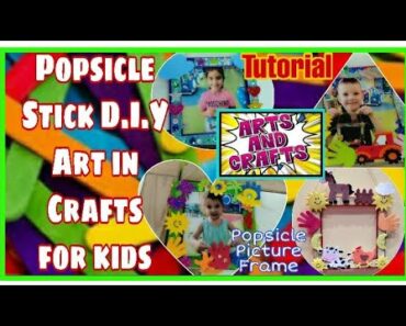 DIY Popsicle Stick Picture Frame Arts in craft for kids Tutorial/Simple Arts in craft ideas for kids